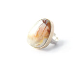Mexican Lace Agate Gemstone Ring set in 9ct Gold - 'JOY'