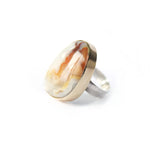 Mexican Lace Agate Gemstone Ring set in 9ct Gold - 'JOY'