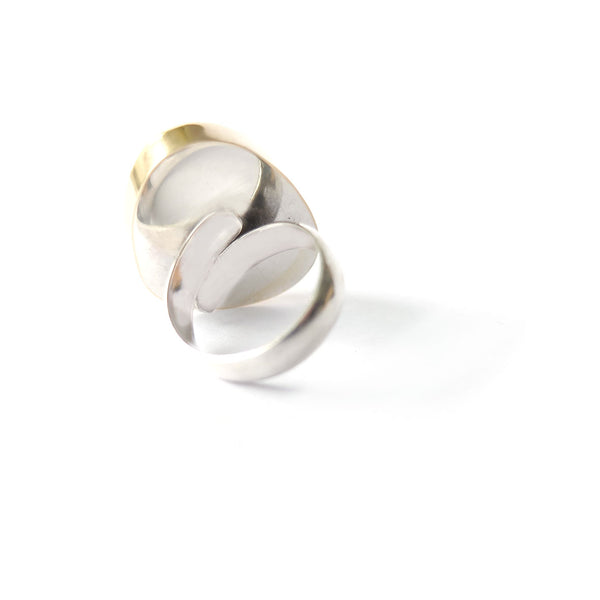 Mexican Lace Agate Gemstone Ring set in 9ct Gold - 'JOY'