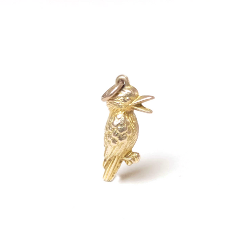 Vintage 9ct Gold Charm Australian Kookaburra Bird Charm