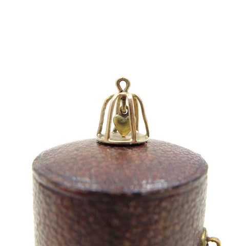 Vintage 9ct Gold Heart in Cage Charm