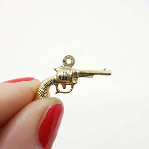 Vintage 9ct Gold Gun Pistol Charm