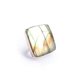 Labradorite Cushion Cut Gemstone Ring set in 9ct Gold 'PROTECTION'