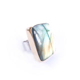 Labradorite Cushion Cut Gemstone Ring set in 9ct Gold 'PROTECTION'