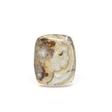 Mexican Lace Agate Gemstone Ring Set in 9ct Gold - 'JOY'