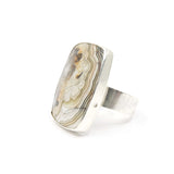 Mexican Lace Agate Gemstone Ring Set in 9ct Gold - 'JOY'