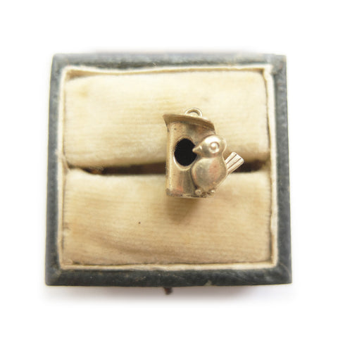 Vintage 9ct Gold Birdbox Charm