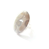 Ocean Jasper Oval Gemstone Ring Set in Sterling Silver 'MINDFULLNESS'