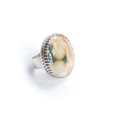 Ocean Jasper Round Gemstone Ring Set in Sterling Silver 'MINDFULLNESS'