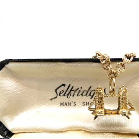 Vintage 9ct Gold London Tower Bridge Charm (Moving)