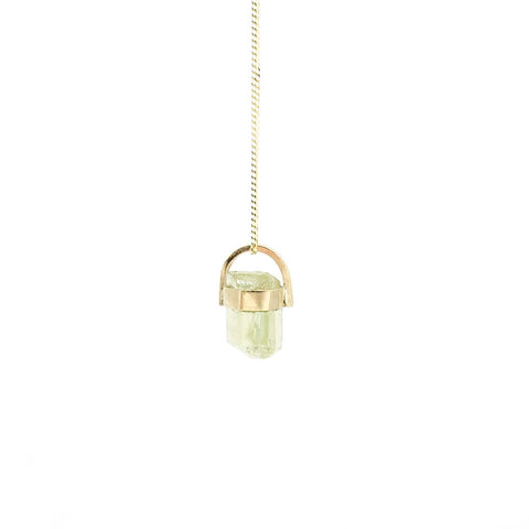 9ct Gold Apatite Gemstone Pendant Necklace - 'Abundance'