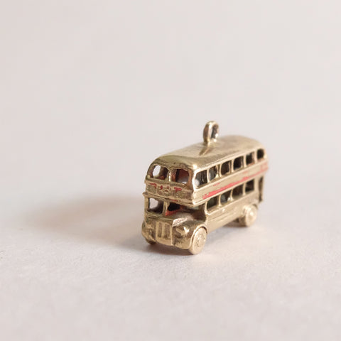 Vintage 9ct Gold London Bus Charm Pendent