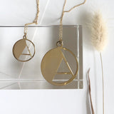 Gold Art Deco Initial Letter Pendant Necklace