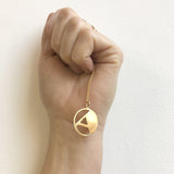 Gold Art Deco Initial Letter Pendant Necklace