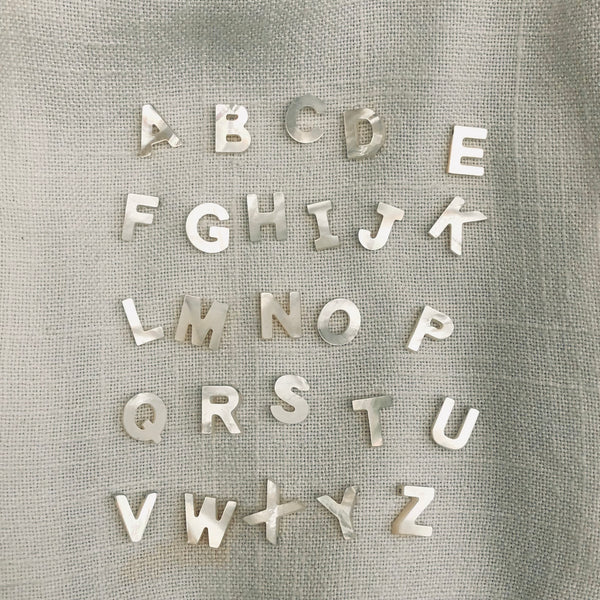 Mother Of Pearl 9ct Gold Initial Necklace