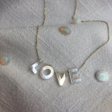 Mother Of Pearl 9ct Gold Initial Necklace