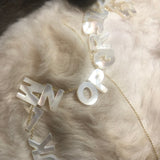 Mother Of Pearl 9ct Gold Initial Necklace