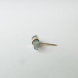 9ct Gold Phantom Quartz Gemstone Single Stud Earring  - 'Change'
