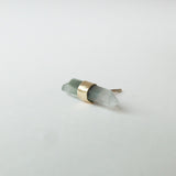 9ct Gold Phantom Quartz Gemstone Single Stud Earring  - 'Change'