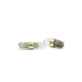 9ct Gold Phantom Quartz Gemstone Single Stud Earring  - 'Change'
