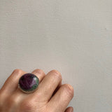 Ruby Zoisite Gemstone Ring set in Sterling Silver 'GRATITUDE'