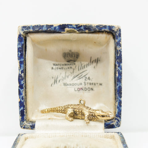 Vintage 9ct Gold Crocodile Charm
