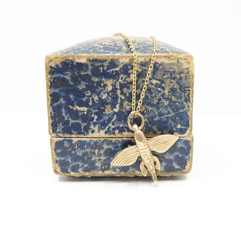 Vintage 9ct Gold Flying Fish Charm