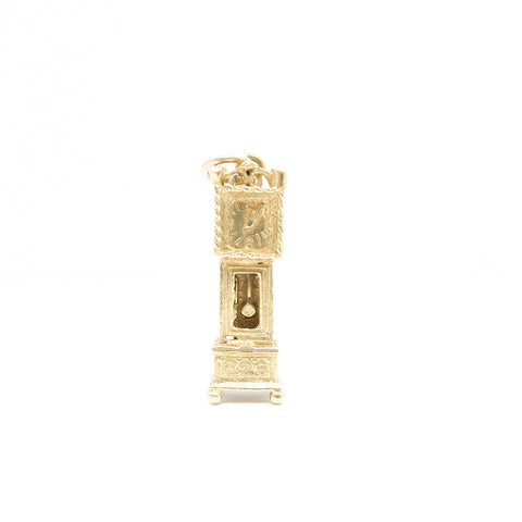 Vintage 9ct Gold Opening Grandfather Clock Charm