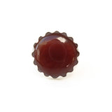 carnelian gemstone ring set in a sterling silver setting