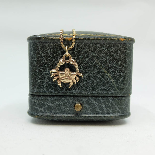 Vintage 9ct Gold Crab Charm (Cancer Zodiac Sign)