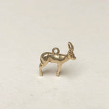 Vintage 9ct Gold Charm - Reindeer Stag Charm - side view