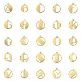 Gold Art Deco Initial Letter Pendant Necklace