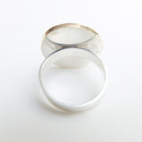 lapis lazuli gemstone ring set in gold with a sterling silver ring - bottom view of ring underside