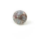 Mushroom Jasper Gemstone Ring Set in Sterling Silver 'COURAGE'