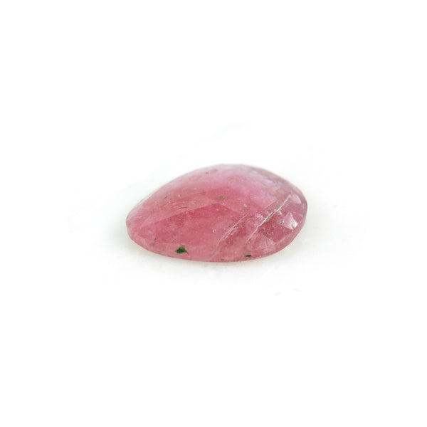 pink sapphire semi precious stone for handmade gemstone rings in gold and silver - bottom view, rose cut