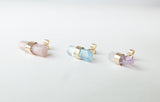 9ct Gold Rose Quartz Gemstone Single Stud Earring - 'Love'
