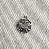 Vintage Sterling Silver Leo Zodiac Disk Charm