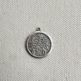 Vintage Sterling Silver Zodiac Disk Charm