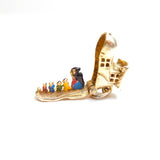 Vintage 9ct Gold Opening Boot Charm (The Old Lady Who Lived in a Shoe)