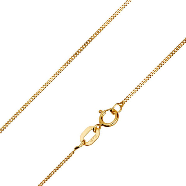 9ct Gold Diamond Cut Curb Chain