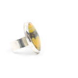 Bumble Bee Jasper Gemstone Ring Set in Sterling Silver 'CREATIVITY'