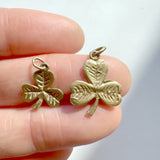 Vintage 9ct Gold Irish Clover / Shamrock Charm - Large