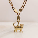Vintage 9ct Gold Walking Cat Charm