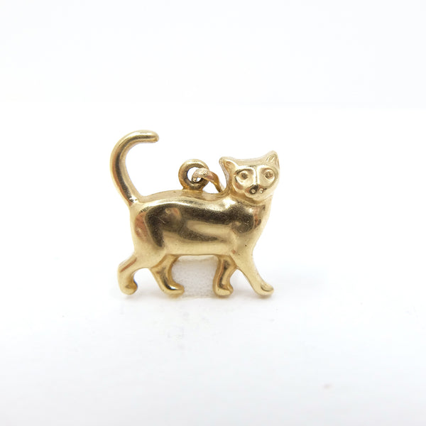Vintage 9ct Gold Walking Cat Charm
