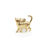 Vintage 9ct Gold Walking Cat Charm