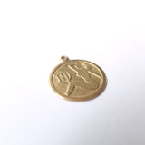Vintage 9ct Gold Virgo Disk Charm
