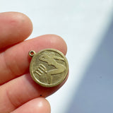 Vintage 9ct Gold Virgo Disk Charm