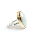 Oval Moonstone Gemstone Ring Set in 9ct Gold 'INTUITION'