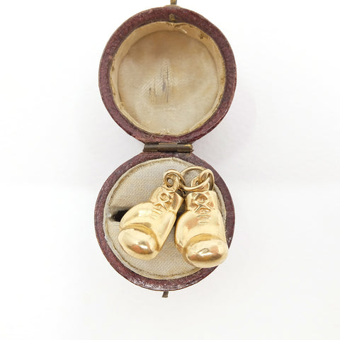 Vintage 9ct Gold Pair of Boxing Gloves Charm