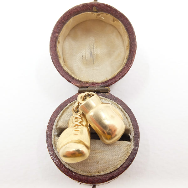 Vintage 9ct Gold Pair of Boxing Gloves Charm